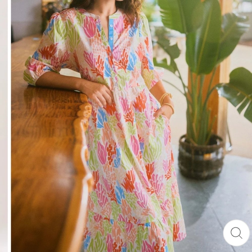 Mary Square Riley Dress Coral Cove White Size XS - Picture 4 of 7